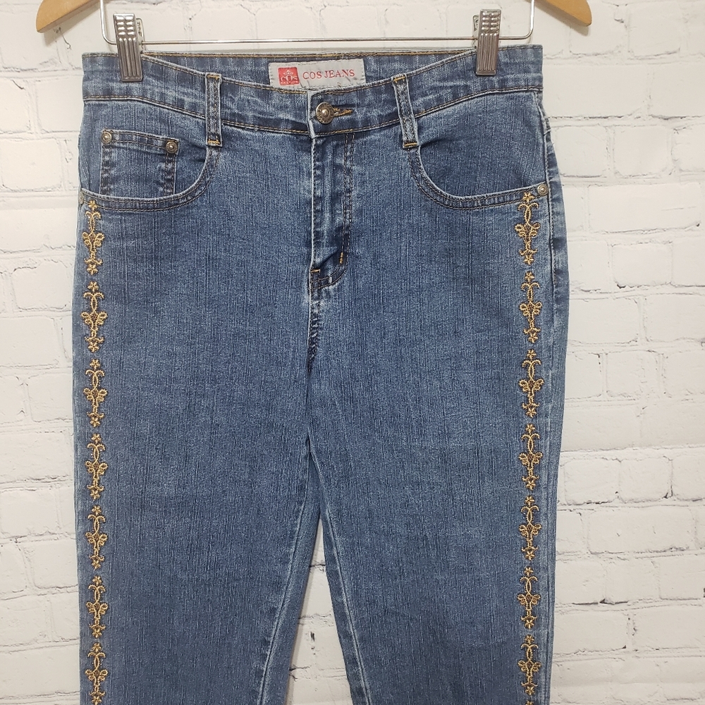 COS Jeans Sz 4 Embroidered Capri Jeans - Picture 3 of 11